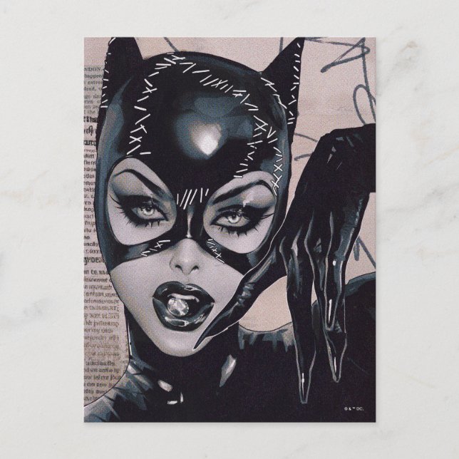 Catwoman #50 Sozomaika Cover Illustration Postkarte (Vorderseite)