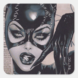 Catwoman #50 Sozomaika Cover-Illustration Quadratischer Aufkleber
