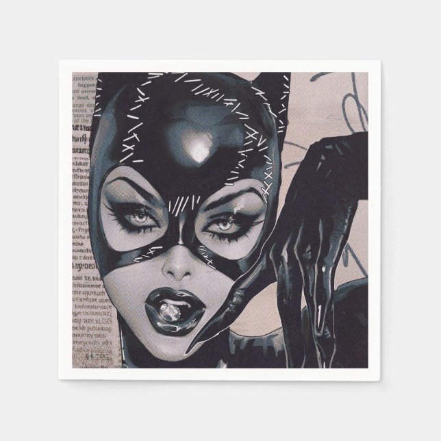 Catwoman #50 Sozomaika Cover Illustration Serviette (Vorderseite)