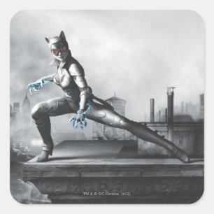 Catwoman - Blitze Quadratischer Aufkleber