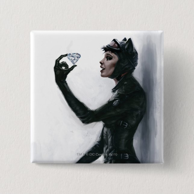 Catwoman Illustration Button (Vorderseite)