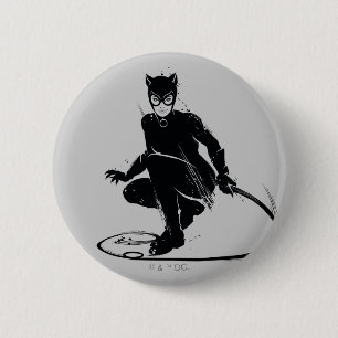 Catwoman Ink Brush Pose Button