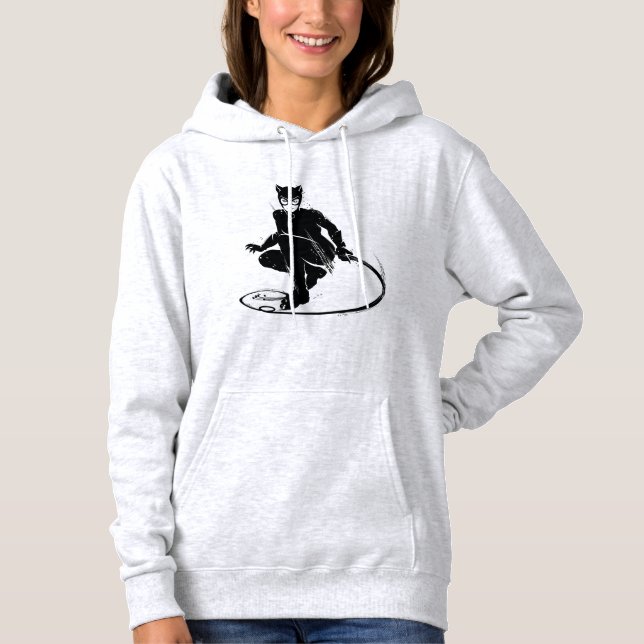 Catwoman Ink Brush Pose Hoodie (Vorderseite)