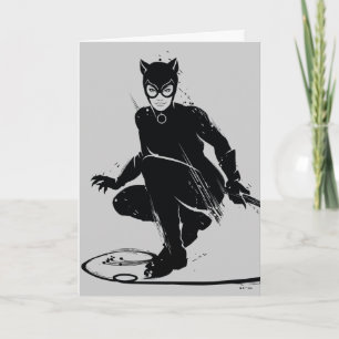 Catwoman Ink Brush Pose Karte