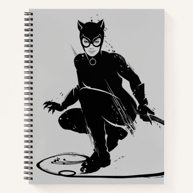 Catwoman Ink Brush Pose Notizbuch (Vorderseite)