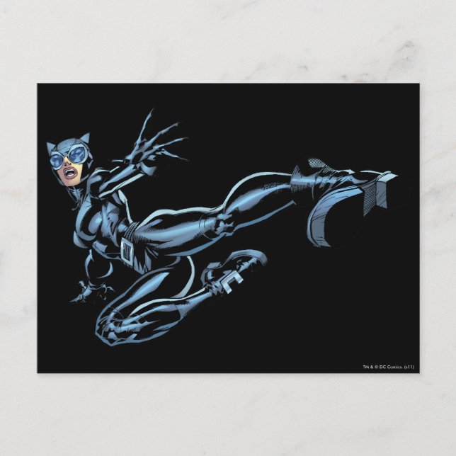 Catwoman Kicks Postkarte (Vorderseite)