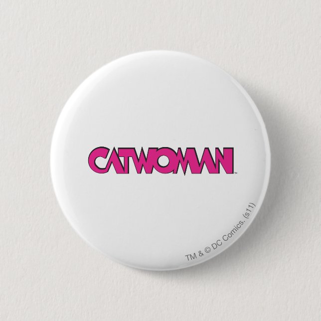 Catwoman Logo Rosa Button (Vorderseite)