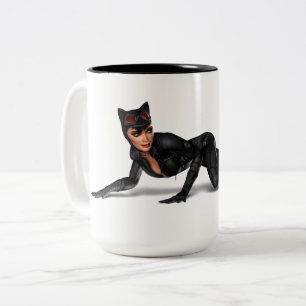 Catwoman Lurking Zweifarbige Tasse