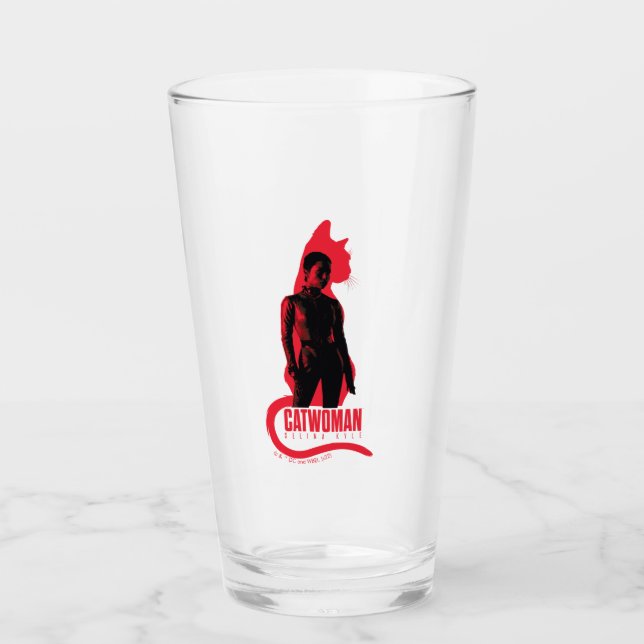 Catwoman Selina Kyle Cat Silhouette Glas (Vorderseite)