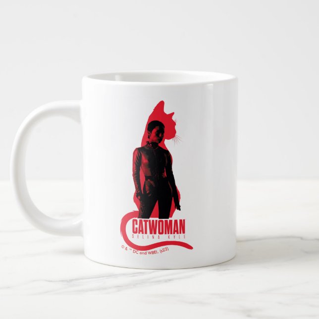 Catwoman Selina Kyle Cat Silhouette Jumbo-Tasse (Links)