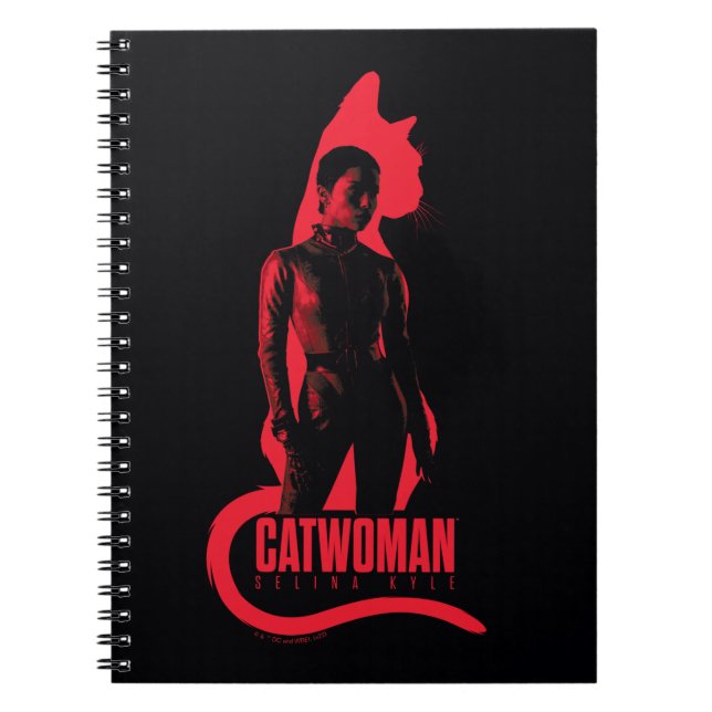 Catwoman Selina Kyle Cat Silhouette Notizblock (Vorderseite)