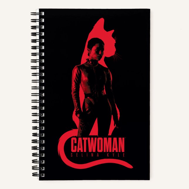 Catwoman Selina Kyle Cat Silhouette Notizbuch (Vorderseite)