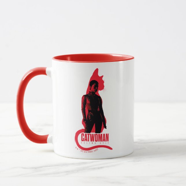 Catwoman Selina Kyle Cat Silhouette Tasse (Links)