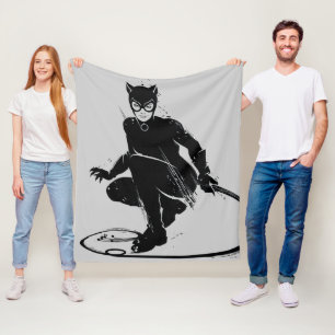 Catwoman Tintenpinsel Pose Fleecedecke