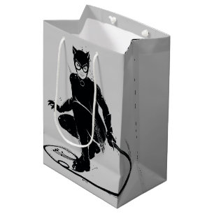 Catwoman Tintenpinsel Pose Mittlere Geschenktüte