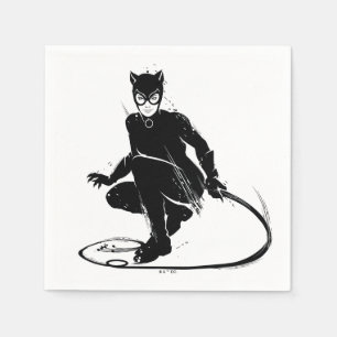 Catwoman Tintenpinsel Pose Serviette