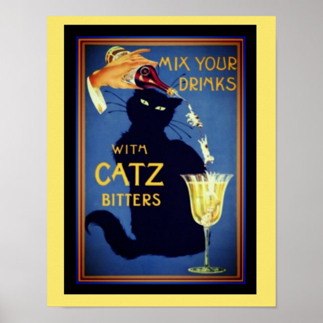 Catz Bitters Vintag 12x16 Poster (Vorne)