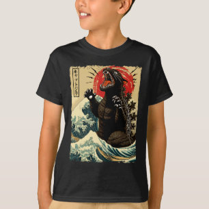 Catzilla Cat Art Funny Cat Japanisch für Männer Fr T-Shirt