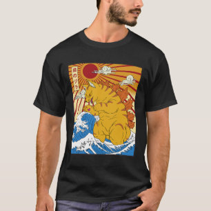 Catzilla Cat Japanisch Anime Kawaii Funny Gifts Su T-Shirt
