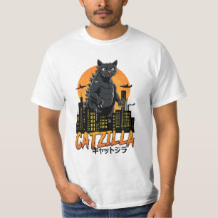 Catzilla Cat Japanisch Art Funny Cat Geschenke T-Shirt