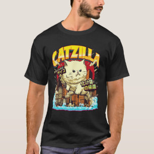 Catzilla Cute Paws Top, Lustiges mürrisches flausc T-Shirt