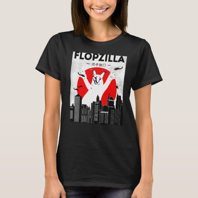 Catzilla Funny big floppa meme Flopzilla Caracal C T-Shirt (Vorderseite)