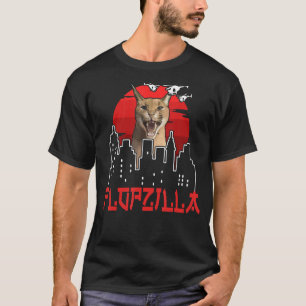 Catzilla Funny big floppa meme Flopzilla Caracal C T-Shirt