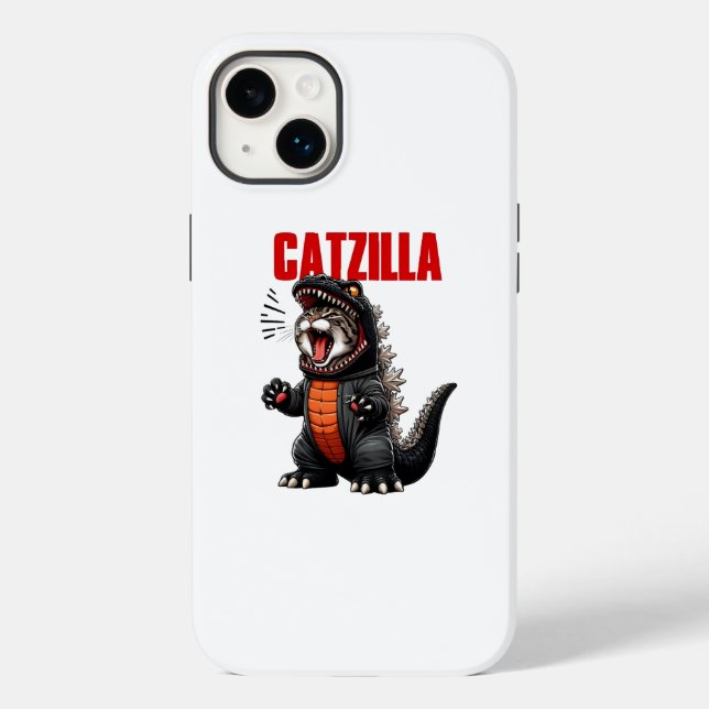 Catzilla - Funny Cat Godzilla Mashup Case-Mate iPhone Hülle (Rückseite)