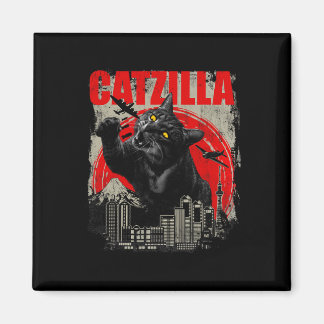 Catzilla - Funny Cat Lover Kitten Kitty Kurz Slee Magnet