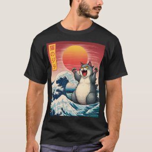 Catzilla Funny Giant Cat Monster Kaiju Japanisch A T-Shirt