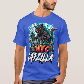 Catzilla in NYC Fury in der Stadt T-Shirt