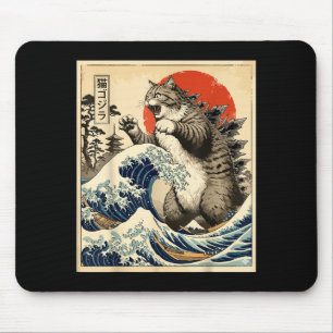Catzilla Japanische Kunst Katzenliebhaber Grafikdr Mousepad