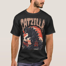 Catzilla Japanische Kunst Lustige Süße Katze