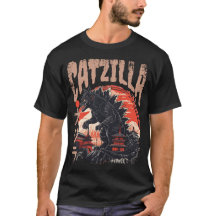 Catzilla Japanische Kunst Lustige Süße Katze