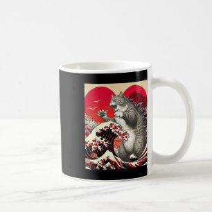 Catzilla Katze Valentine Japanische Kunst Lustiges Kaffeetasse