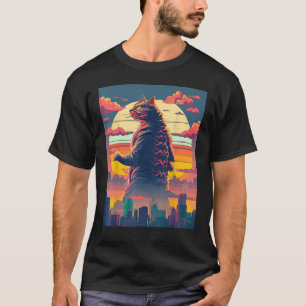 Catzilla Lustige Parodie Süßes Monster T-Shirt
