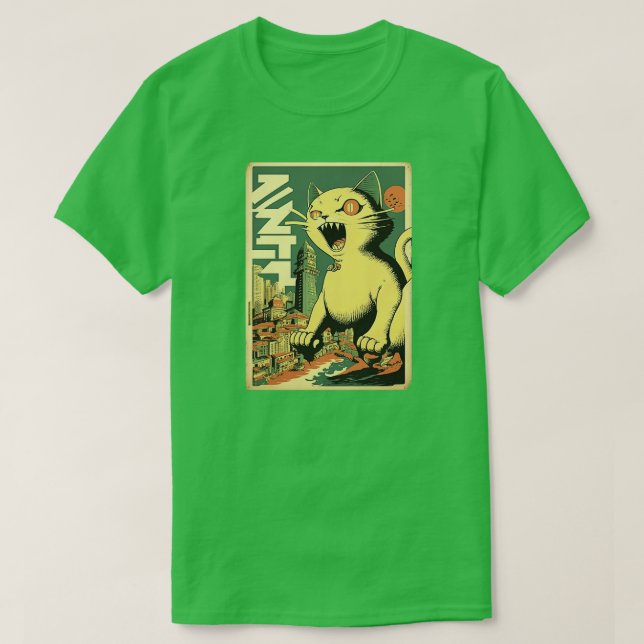 Catzilla schlägt zurück T-Shirt (Design vorne)
