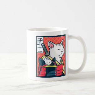 Catzilla Uralte japanische Katzenkunst Vintage-Nin Kaffeetasse