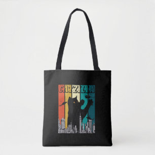Catzilla Vintage Retro Lustige Katze Kätzchen Hall