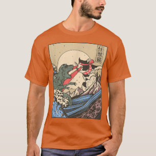 Catzilla vs Kaiju Vintag Funny Niedlich Cat Art Ja T-Shirt