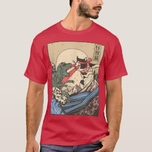Catzilla vs Kaiju Vintage Lustige Niedliche Katzen T-Shirt