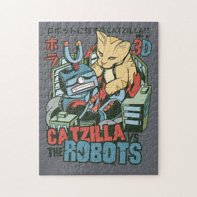 Catzilla Vs Robots Puzzle (Vertikal)