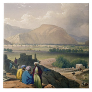 Caubul, von einem Friedhof auf dem Berg Ridg Fliese