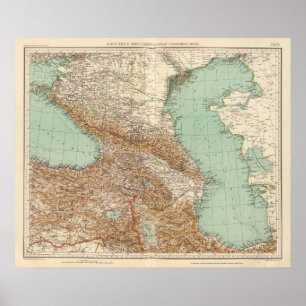 Caucasia 7374, Kaspisches Meer Poster