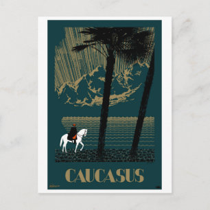 Caucasus Vintage Travel Poster wiederhergestellt Postkarte