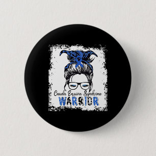 Cauda Equina Syndrom Warrior Blue Ribbon Awarenes Button