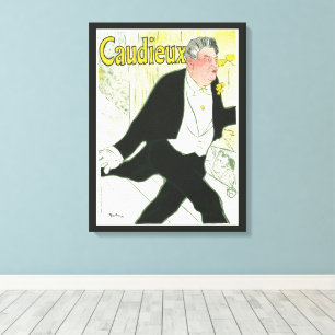 Caudieux von Toulouse Lautrec, Vintage Art Nouveau Leinwanddruck