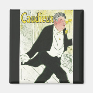 Caudieux von Toulouse Lautrec, Vintager Jugendstil Magnet