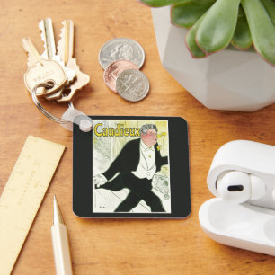 Caudieux von Toulouse Lautrec, Vintager Jugendstil Schlüsselanhänger