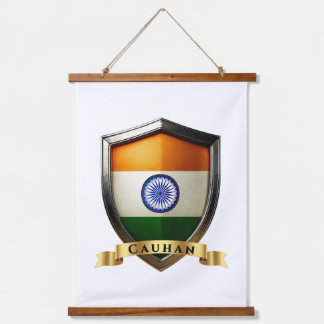 Cauhan India Heritage Schild Wandteppich Mit Holzrahmen